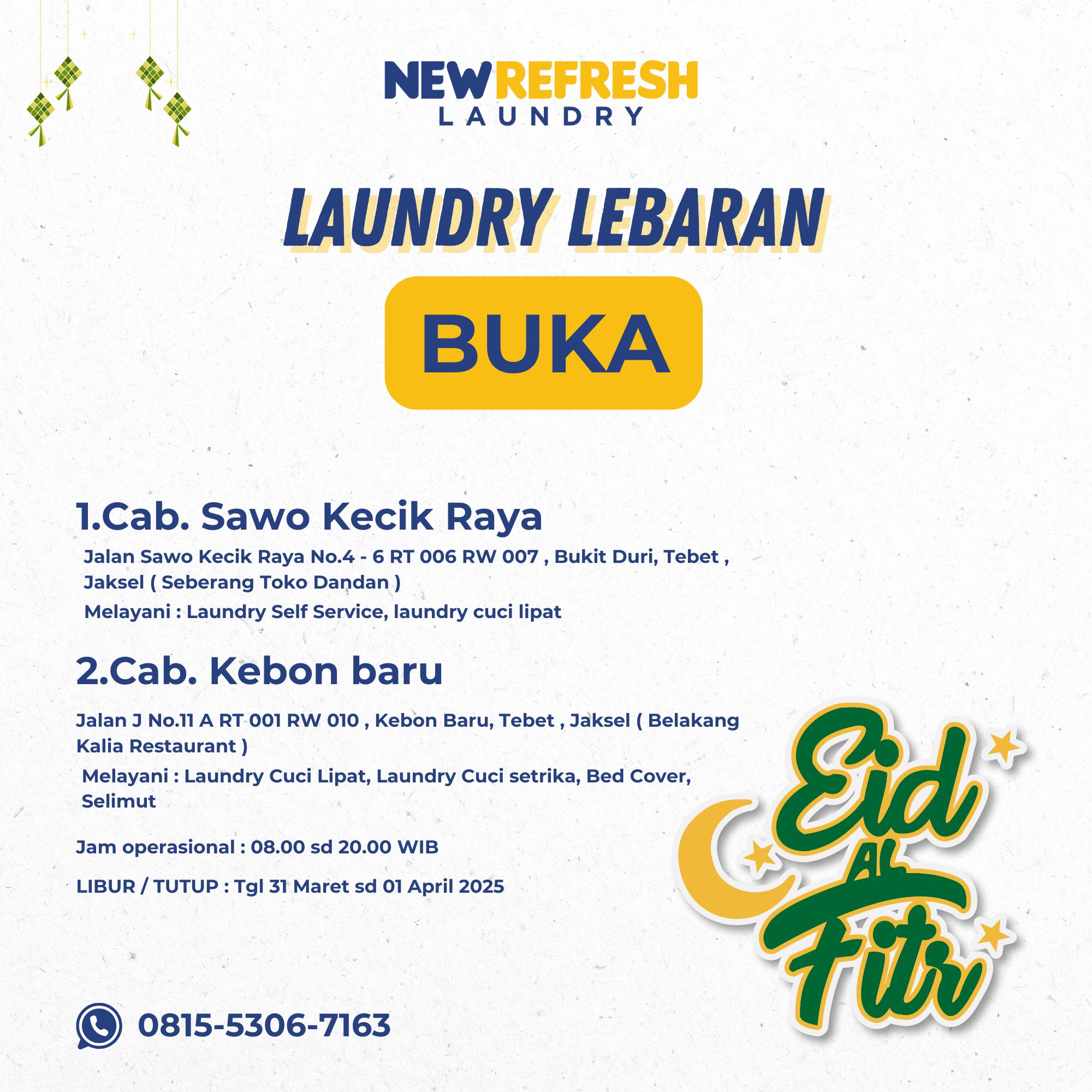 Laundry buka lebaran 2025